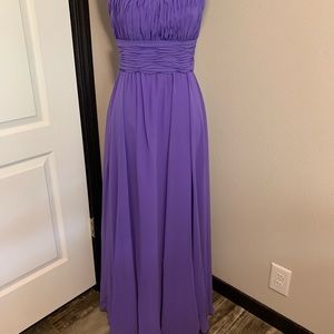 Long purple evening gown